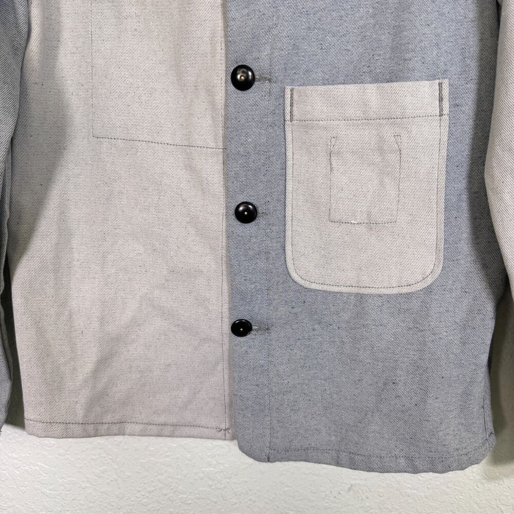 Imperfects Shepards Jacket Mens Patchwork Mix Denim Shirt Chore Coat Shacket View 6